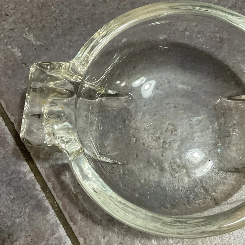 Elegant Clear federal glass ashtray.